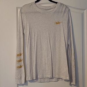 Gold glitter Nike long sleeve